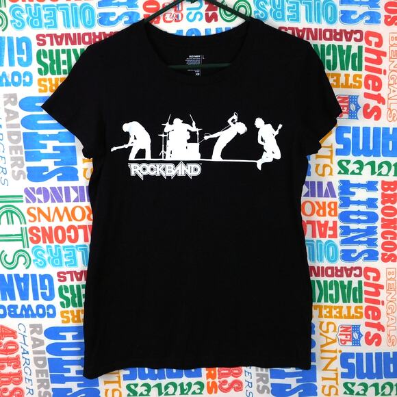 Old Navy Rock Band Graphic T Shirt Size L Womens Slim Fit Y2K - Picture 1 of 4